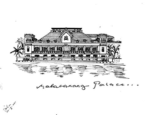malacanang drawing|Malacañang Palace.